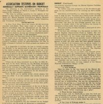 Association Testifies on Budget - Generally Supports Governor's Proposals