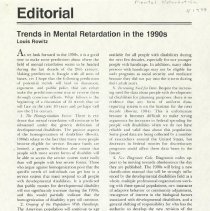 Trends in Mental Retardation in the 1990s