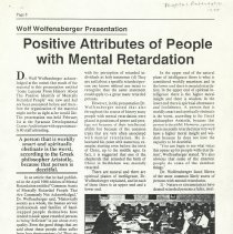 Positive Attributes of People with Mental Retardation
