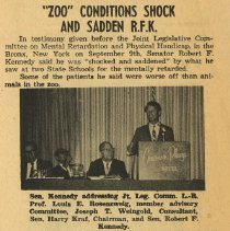 "Zoo" Conditions Shock and Sadden R.F.K.