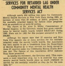 Services for Retarded Lag Under Community Mental Health Sevices Act