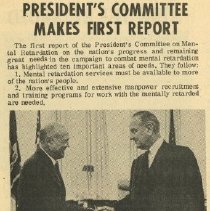 President's Committee Makes First Report