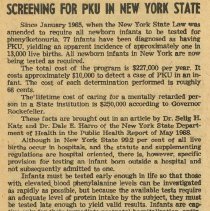 Screening for PKU in New York State