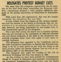Delagates Protest Budget Cuts