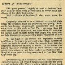 Parents Protest Freeze at Letchworth