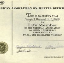 AAMD Lifetime Member Certificate