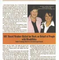 ARC Board Memer Hailed for Work on Behalf of People with Disabilities