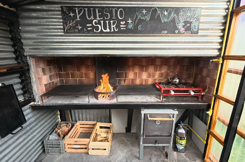 Covered barbecue area