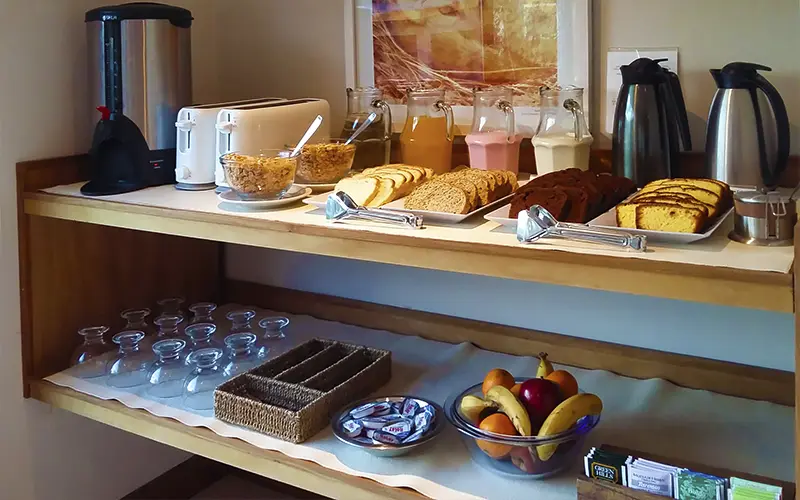 Breakfast included in the price of the Posada El Barranco cabins in El Chaltén