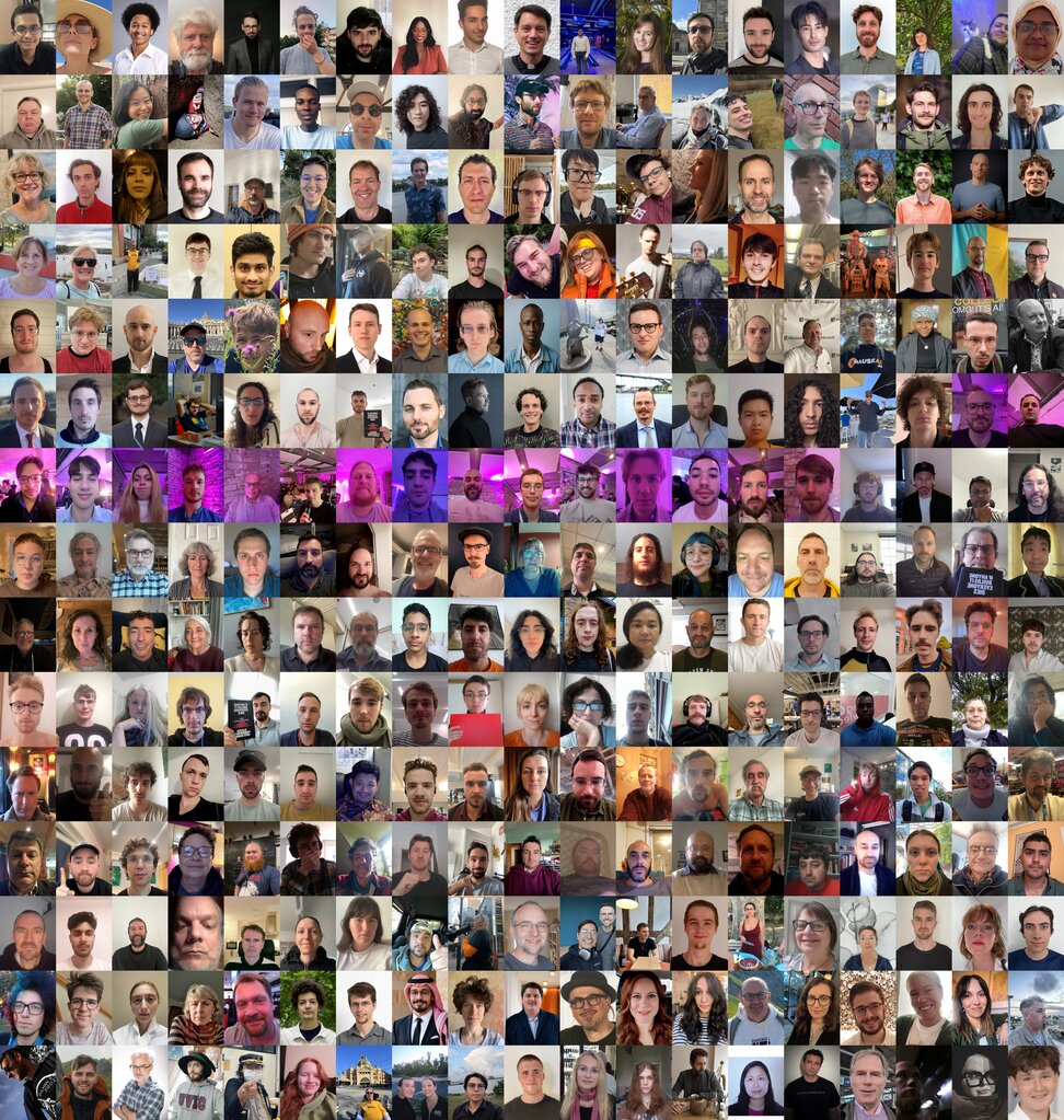 A large collage of many individual headshots showing a diverse group of people of different ages, genders, and backgrounds, arranged in a grid.