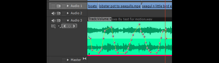 Using Premiere Pro's Audio Automation Modes - Keyframes in the Timeline Using Premiere Pro's Audio Automation Modes - Keyframes in the Timeline