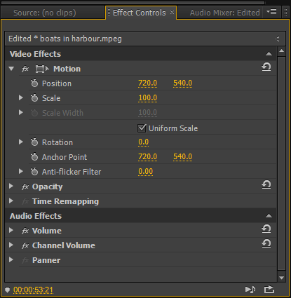 adobe premiere transition in and out points