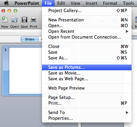 how to save powerpoint as jpeg