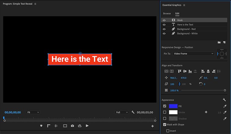 text animation premiere pro