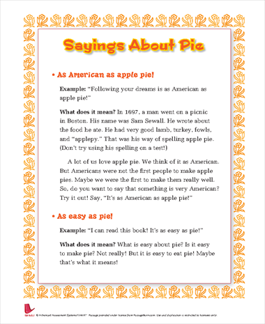 Pie Sayings