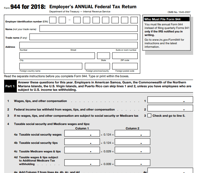 Form 944 Image