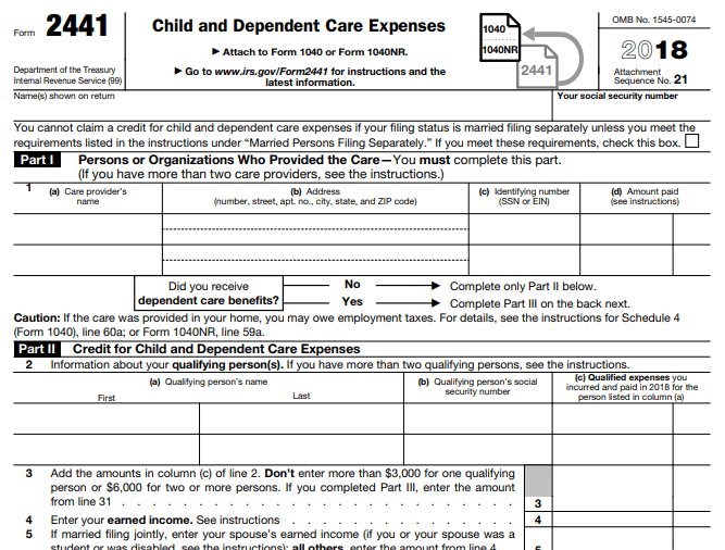 Form 2441 Image