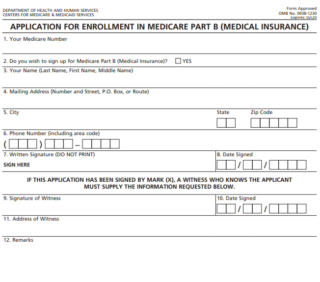 Form CMS 40B Image