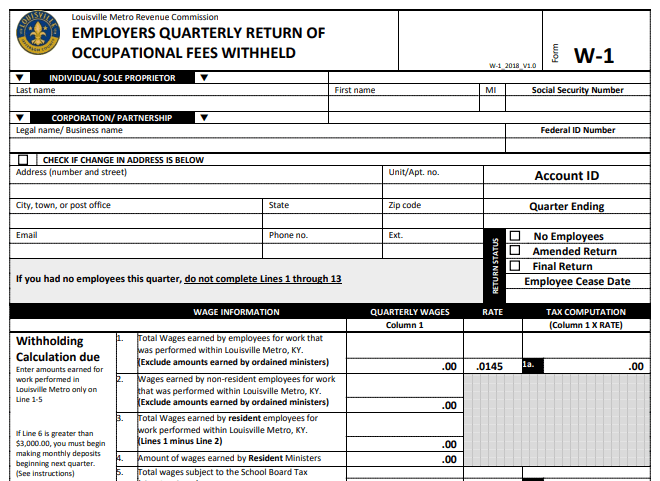 Form W-1 Image