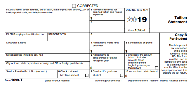 Form 1098-T Image