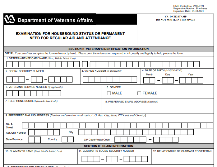Form VA 21-2680 Image