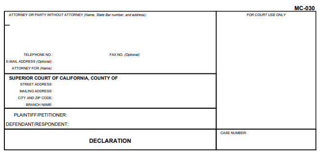 Form MC-030 Image