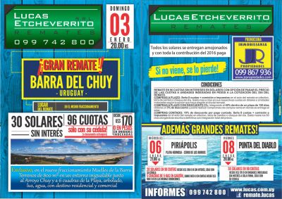 Remates Lucas Enero 2016 - Piriápolis