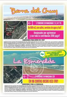 Evento Gran remate de terrenos en Punta del Diablo, Barra del Chuy, La Esmeralda y Oceanía del Polonio! Rocha