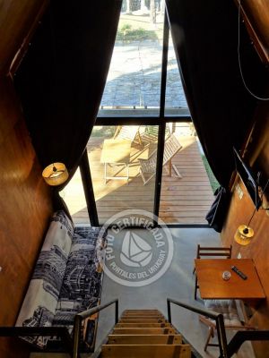 vistas des del dormitorio de una cabaña