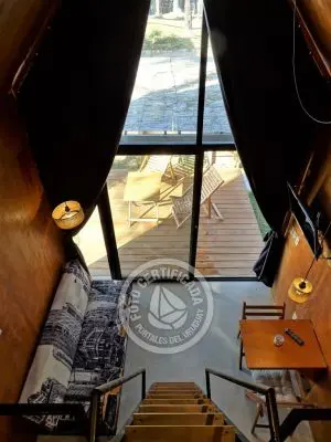 vistas des del dormitorio de una cabaña