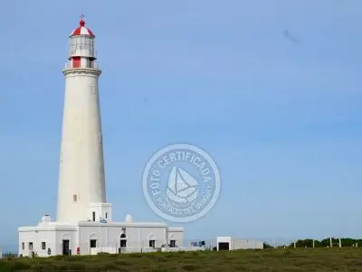 The Cabo de Santa María Lighthouse is located on the coast of the Atlantic Ocean, in La Paloma, Rocha