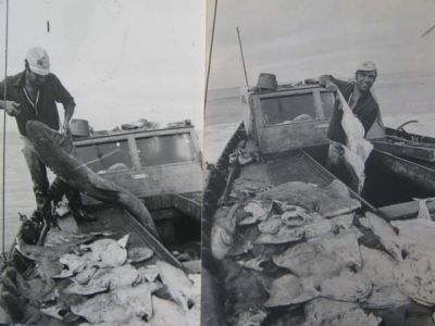 Dosmar trabajando en su lancha de joven.