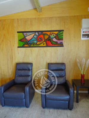 Cabin Cabaña frente al mar en La Viuda Punta del Diablo