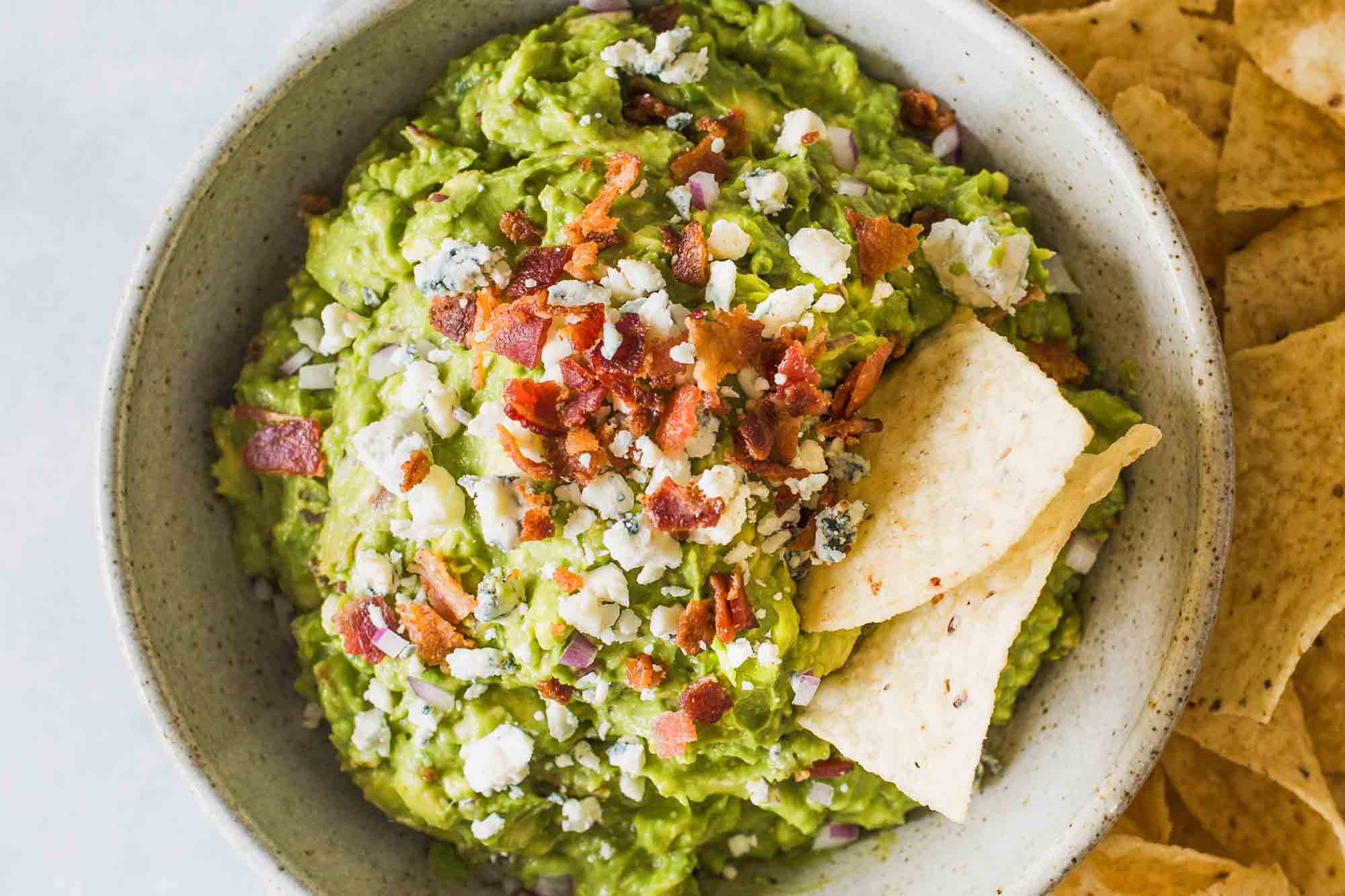 Bacon and Blue Cheese Guacamole