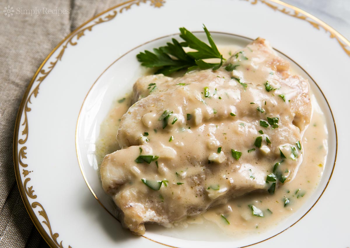 Baked Lingcod with Lemon-Garlic Butter Sauce