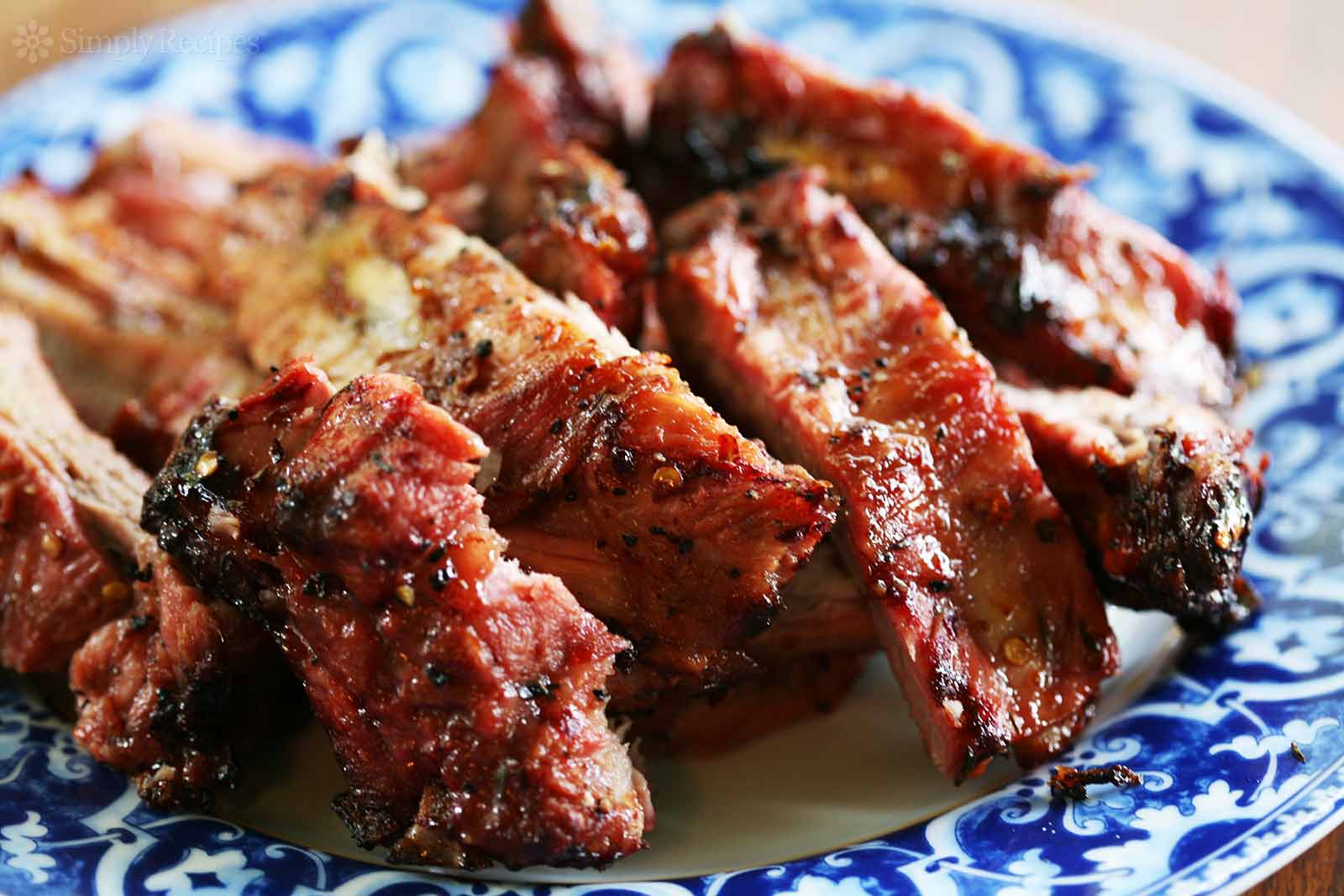 Grilled Spicy Citrus Ribs with Bourbon Glaze