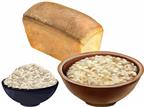 Bread, rice, and cereal from the grain group.