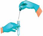 A cotton swab and tube container for a sample.