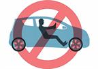 A sign showing that a person should not drive.