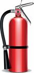 A fire extinguisher.