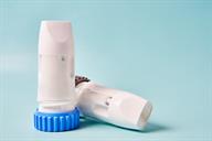 Two twist or flex inhalers. One has a blue cap, and the other has a brown one. The caps can be twisted to load the medicine.