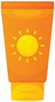 A bottle of sunscreen. 