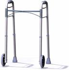A front-wheeled walker.