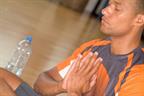A person practicing relaxation techniques.