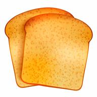 Two slices of toasted bread.