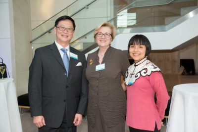 Richard He, Chief Representative (USA) at China Guardian Auctions Co. Ltd.; Lynda Hartigan, PEM’s James B. and Mary Lou Hawkes Deputy Director and Daisy Yiyou Wang, PEM’s Curator of Chinese and East Asian art