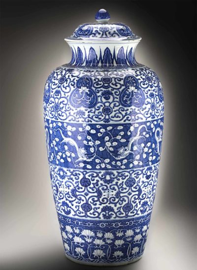 Chinese artists, large covered vase (detail), 1710