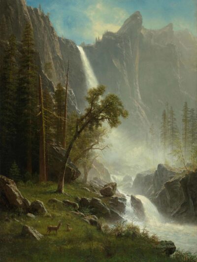 Albert Bierstadt, American, 1830–1902, Bridal Veil Falls, Yosemite, ca. 1871–73