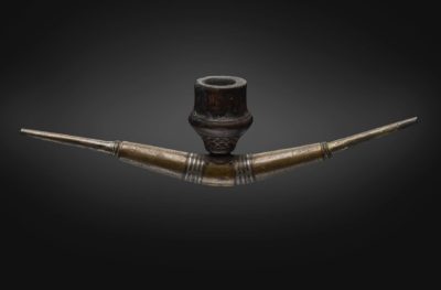 two-stem smoking pipe