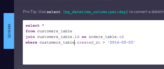 Joining tables